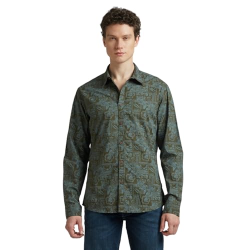 Image of Pepe Jeans Men's Casual Shirt | Trendy Printed Shirt for Men| Regular Fit | Full Sleeve | Available in Plus Size, Cotton