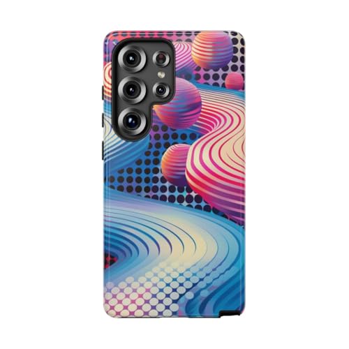 Coque vagues 3D pour Galaxy S25 Ultra style multicolore chic