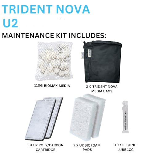 Image of U2 Underwater Filter Media Maintenance & Replacement Filter Media Kit, Including Trident Mesh Bags(U2 Underwater Filter Foam Pad, U2 BioMax, U2 Poly-Carb Cartridge)