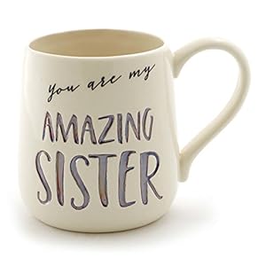 Enesco Our Name is Mud Amazing Sister Stoneware Engraved Coffee Mug 1 Count Pack of 1 Purple