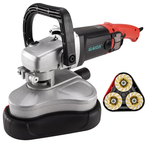 GLAUCUS® 4” 4-Inch Three-Axis Grinder Concrete Surface Grinder,Floor, wall, ceiling sanding (Red)