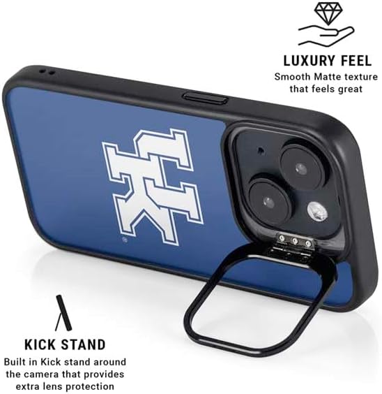 Skinit Kickstand Phone Case Compatible with iPhone 15 - Officially Licensed University of Kentucky UK on Blue Design