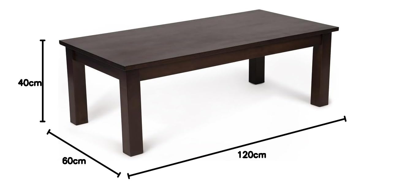 BOX FURNITURE Mesa de Centro Aiko 120x60x40cm en Madera Acabado Color wengué