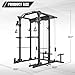 MAJOR FITNESS PLM03 All in One Power Rack - 1400 lbs Multi-Function Home Gym System with Cable Crossover, Adjustable Pull-Up Bar, 360° Landmine