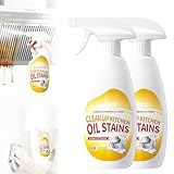 Heavy Duty Degreaser,New Upgrade Kitchen Heavy Duty Cleaner Spray Portable Degreasing Spray, All-Purpose Kitchen Pots and Pan Cleaner for Appliances Countertops Range Hoods (2, White)