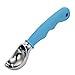 Cisixin Paletta per Gelato in Acciaio Inox con Comoda Maniglia in Gomma - per i più Ice Cream, Frozen Yogurt, Frutta(Blu)