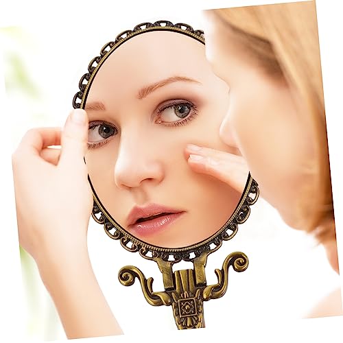 Miroir à main rétro Beavorty en métal de maquillage lot de 3 - 6