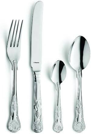 Amefa 621000WF19G24 Vintage Kings 24 Piece 6 Person Cutlery Set - Gift Boxed(Silver)