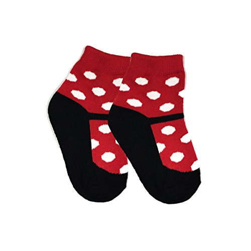Bowbear Toddler Girls 4 Pair Non-Skid Polka Dot Mary Jane Socks3
