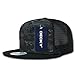 DECKY 5 Panel Flat Bill Trucker Hats, Night/Black