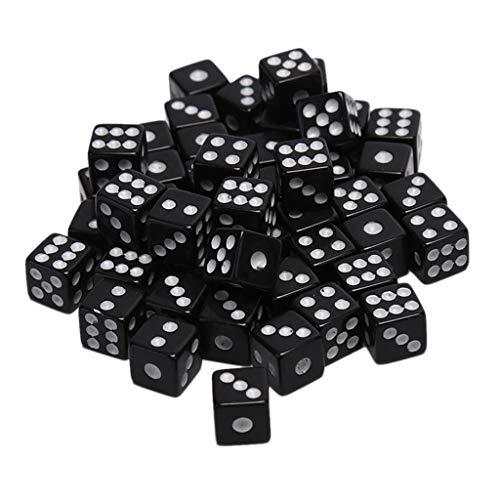 100pcs 8mm Acrylic Dice White Black Gaming Dice Standard Six Sided Decider Birthday Parties Board Game Dice Dice Set Dnd Dice Set Dice Set D&d Polyhedral Dice Set Metal Dice Set Metal Dice Set D&d