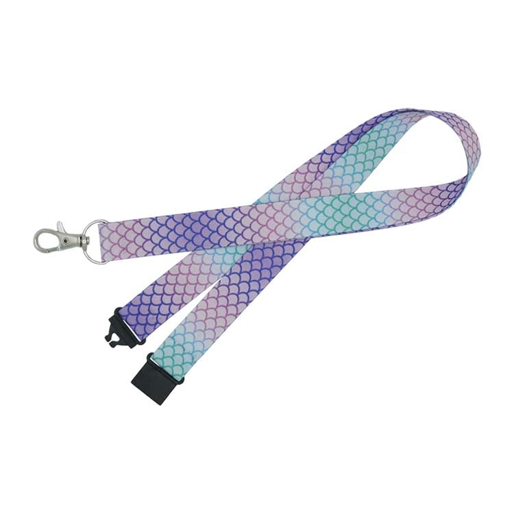 Pack of 50 Mermaid Scales Print Lanyards perfect for ID Cards, Name Badges, and Much More - Durable Breakaway Mermaid Scales Print Neck Strap Suitable for Everyday Use