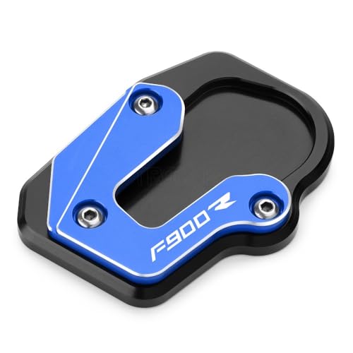 Plaque béquille latérale BMW F900 XR/R 2019-2023 : support en alliage d'aluminium anodisé bleu