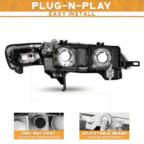 WEELMOTO Headlights Assembly for 1994 1995 1996 1997 Honda Accord by WEELMOTO - Used condition - Image 4