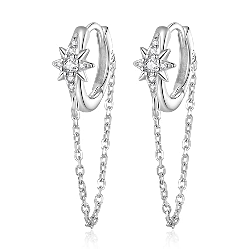 Boucles d'oreilles chaîne pampilles helix cartilage tragus pour femme