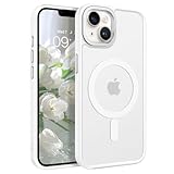 BENTOBEN Magnetic for iPhone 13 Case & iPhone 14 Case [Compatible with Magsafe] Translucent Matte Phone Case iPhone 13/14 6.1 inch Slim Thin Shockproof Women Men Protective Cover, Pure White