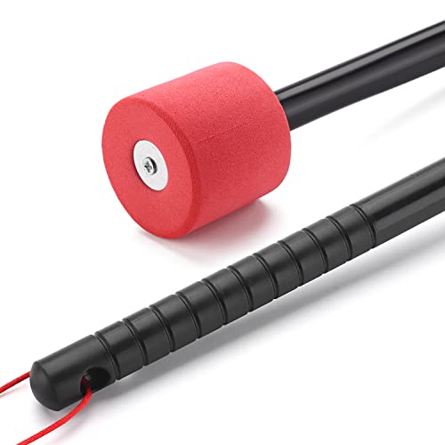 Facmogu 2Pcs Red Foam Bass Drum Mallets, Drum & Percussion Mallets For Marching Band Percussion Marching Band Accessory, Soft Eva Foam Timpani Mallet With Black Anti-Slip Handle #TOP1