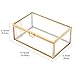 HighFree Vintage Glass Box with Lid - Clear Jewelry Glass Display Box Keepsake Box - Home Decor Decorative Box for Trinket Rings Bracelet (Gold, X-Small)