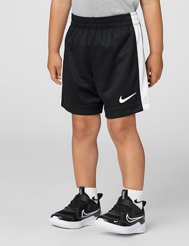 Image of Nike Boys Polyester Solid Little 2 Piece Swoosh T-Shirt Tee & Mesh Shorts Set