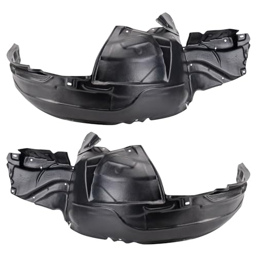 Image of TRQ Front Driver and Passenger Side Inner Fender Liner Set Compatible with 2002-2003 Subaru Impreza Sedan
