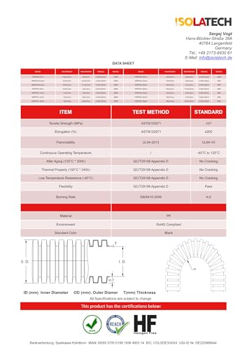 ISOLATECH Rura Karbowana Bez Szczeliny wew. Ø26mm zew. Ø31mm x 25m PP