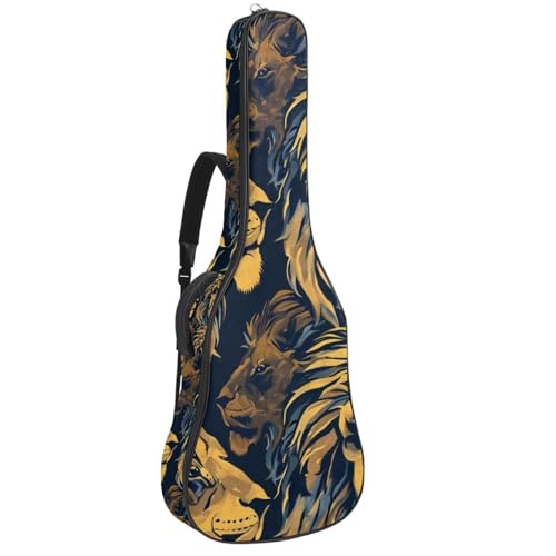 Housse guitare 109 cm imprimé lion sac à dos de transport pour cours