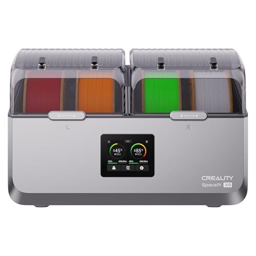 Creality Filament Dryer Box 4 Spools, Space Pi X4 Filament Storage Box, 200W PTC Heats Up to 85°C, Dual Heating Chambers, Fast Drying & Moisture-Free Storage, for PLA, PETG, TPU, ABS