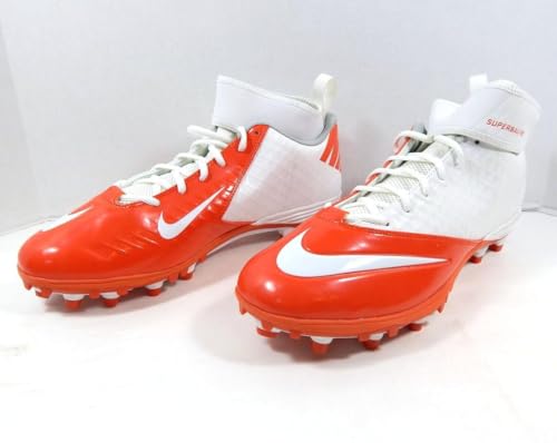 2013 Virginia Cavaliers Nike Lunar Super Bad Pro TD Orange Football Cleats 13.5 - College Game Used