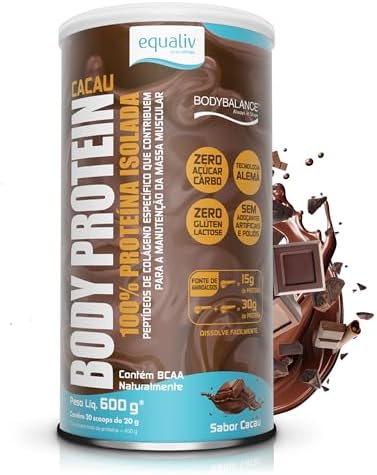BODY PROTEIN SABOR CACAU - 600 G - EQUALIV