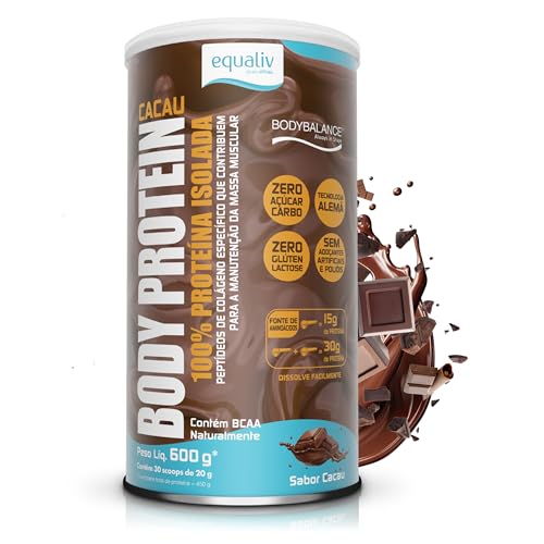 BODY PROTEIN SABOR CACAU - 600 G - EQUALIV