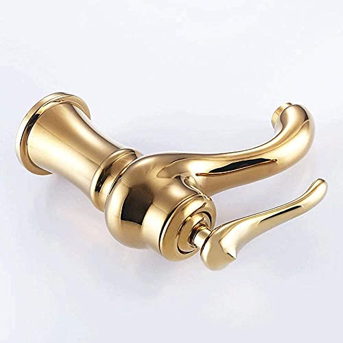 Mitigeur de salle de bain eau chaude froide anti-fuite doré - 7