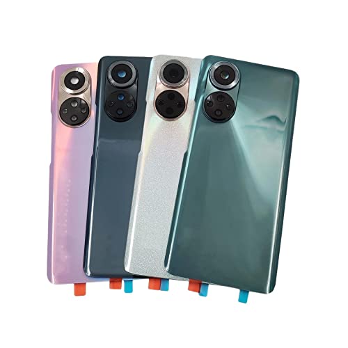 Funda de cristal para Huawei Honor 50 SHOWGOOD carcasa trasera rígida color negro con lente