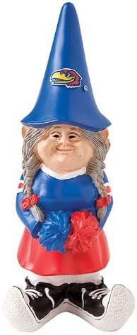 University Of Kansas Cheerleader Garden Gnome