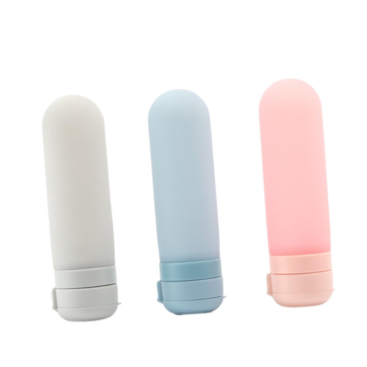 3pcs Silicone Travel Bottles for Toiletries Leak Containers for Shampoo Lotion Body Wash Random Colors for Gym Travel Home Use