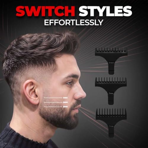 Image of BEARDO Ape-X EZ Trimmer for Men Beard | 110 Min Run Time | 7000 RPM Motor | Lithium Ion Battery | Multiple Length Settings | Durable Blades | Beard Trimmer for Gen Z