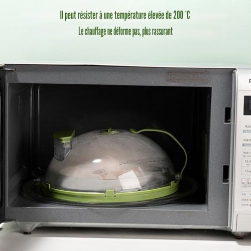 TBEONE Cloche Spéciale pour Chauffage au Four à Micro-Ondes, Couvercle Anti-Huile, Couvercle Conservation Fraîcheur Anti-éclaboussures – vue 4