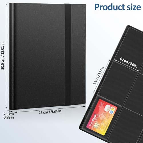 Miniatura 2 de Vyytyya Archivador Cartas, 24 Hojas 432 Bolsillos, Álbum Cartas Con Carga Lateral, Card Binder Doble Cara Para Pokémon, Yu-Gi-Oh, Mtg, Cartas De Juego Negro