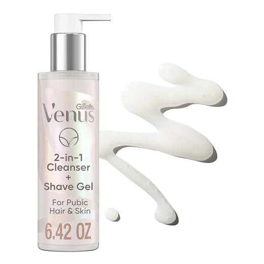 Gillette Venus Intimate Grooming 2in1 Cleanser and Shave Gel for Bikini Pubic Hair and Skin 6.4 Oz