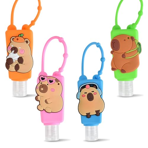 4 Pack Hand Sanitizer Travel Size Holder, Refillable Bottles Cont...