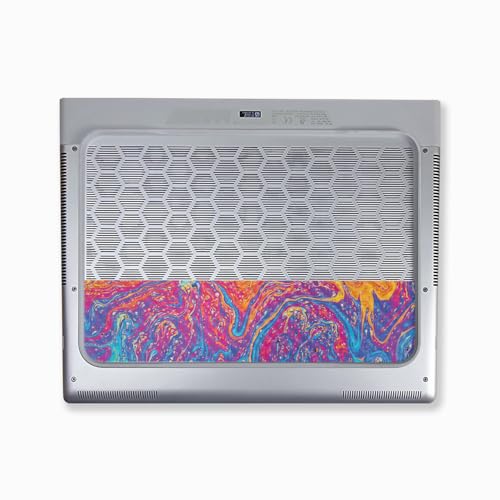 Image of Carbon Fiber Laptop Skin Compatible with Alienware X16 R2 (2024) - Paint Currents - Premium 3M Vinyl Protective Wrap Decal Cover - Easy to Apply | Crafted in The USA by MightySkins