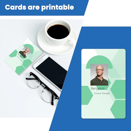 Image of 100 pcs 26 Bit Proximity Cards CR80 Key Card Weigand Prox Blank Printable Swipe Cards Compatable with ISOProx 1386 1326 H10301 Format Readers, Suitable for Most Access Control Systems