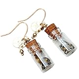 Injoy Jewelry Vintage Make A Wish Drop Earring Glass Wish Bottle Dangle Earring for Women Girls