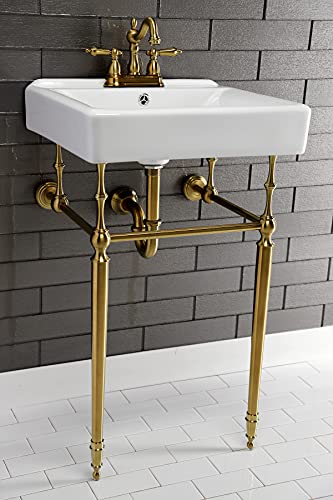 Kingston Brass Kvpb2018W47 Edwardian Console Sink, Brushed Brass 20 X 18 X 33.56 #TOP4