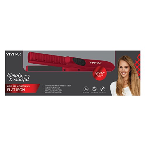 Plancha de Pelo Cerámica Vivitar PG-7100 Rojo miniatura 5