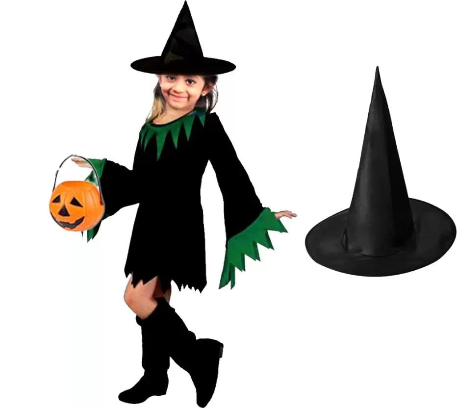 Fancy Dress Factory Halloween costumes for girls | Halloween costumes | Halloween dress for girls | Green Whitch Pack Of 3 (Costume, Candy, Hat) (B0CJ9HNXFF) Amazon Price History, Amazon Price Tracker