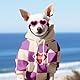 Ptwola Sonnenbrille für Kleine Hunde UV-Schutzbrille Herzförmige Beschlagfreie Winddichte Brille Rosa Hundebrille mit Einstellbarem Gummiband für Outdoor-Aktivitäten und Foto-Requisiten