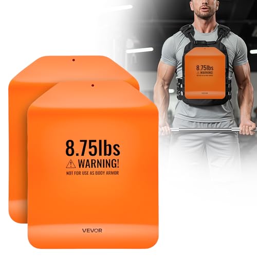 VEVOR Curved Weight Vest Plates 8.75 LB Pairs Premium Steel Tactical Weighted Plates for Vest Ergonomic Design for Strength Endurance Training Running Jogging Fitness Heavy Workouts