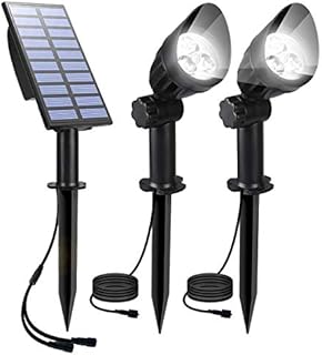 CORESLUX Solar Spot Lights Outdoor Garden, 2 Pack Solar Spotlights Outdoor Waterproof Garden Uplighters Solar Spotlights Garden Landscape Lamps Solar Security Light for Garden Yard Lawn Path