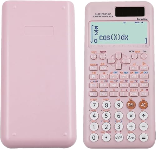 Wissenschaftlicher Taschenrechner, kompatibel mit FC-991ES Plus – 2. Auflage Wissenschaftlicher Taschenrechner mit 417 Funktionen für Schulbedarf, Schüler, Lehrer, Büro, Zuhause, Rosa Wissenschaftlicher Taschenrechner, kompatibel mit FC-991ES Plus – 2. Auflage Wissenschaftlicher Taschenrechner mit 417 Funktionen für Schulbedarf, Schüler, Lehrer, Büro, Zuhause, Rosa