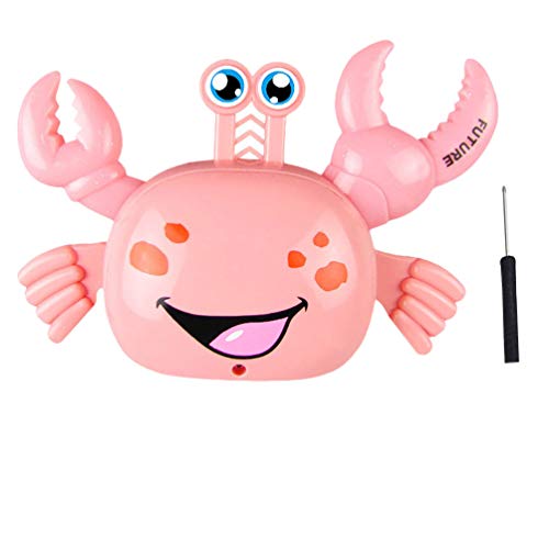 TOYANDONA Musikalisches Krabbenspielzeug mit Schraubenzieher Niedliches Musikkrabbenmusikspielzeug für Kinder Kleinkind (Rosa) Cover